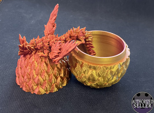 Baby Crystal Dragon and Egg Red-Gold